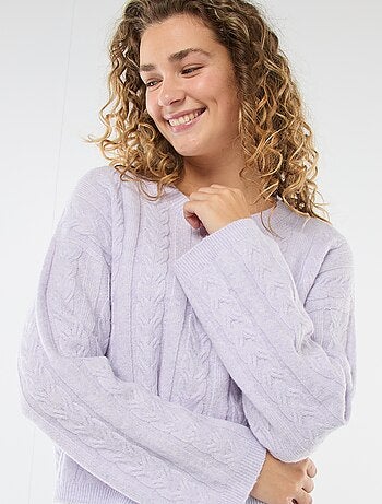 Pull en maille torsadée