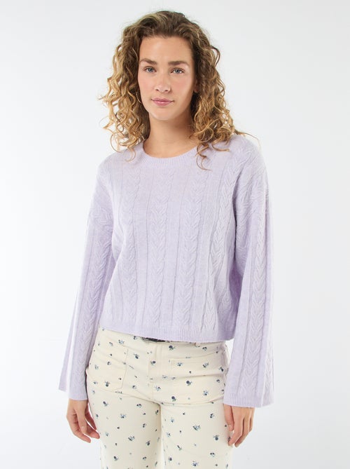 Pull en maille torsadée - Kiabi