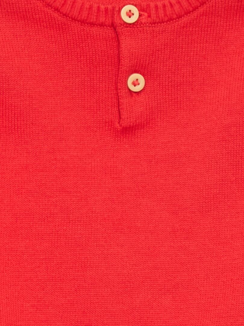 Pull en maille tricot Rouge - Kiabi