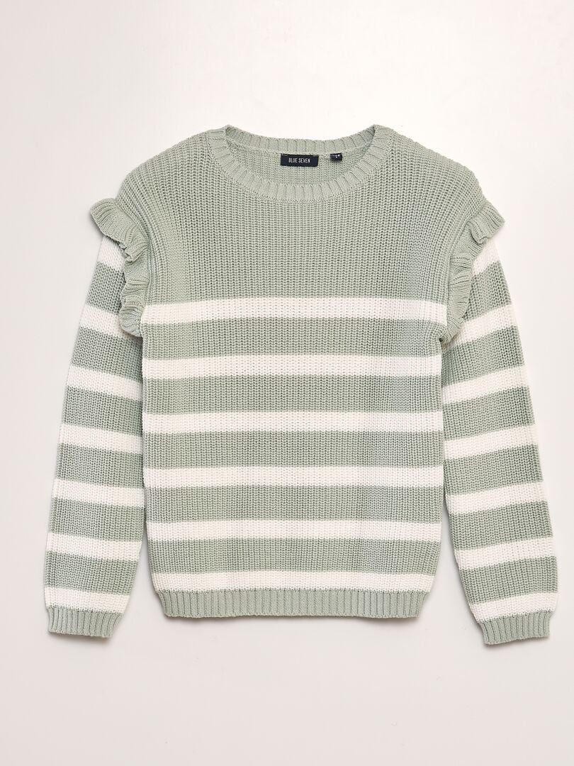 Pull en maille tricot Vert - Kiabi