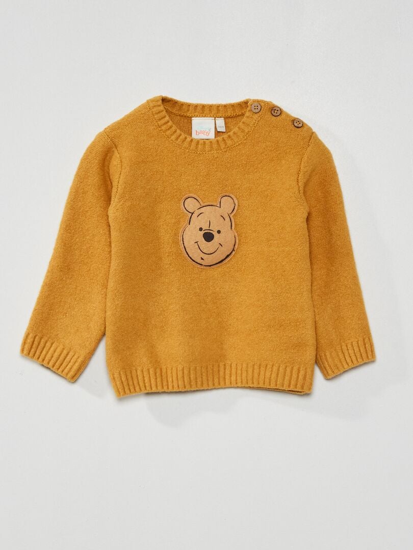 Pull en maille tricot 'Winnie' de 'Disney' JAUNE - Kiabi