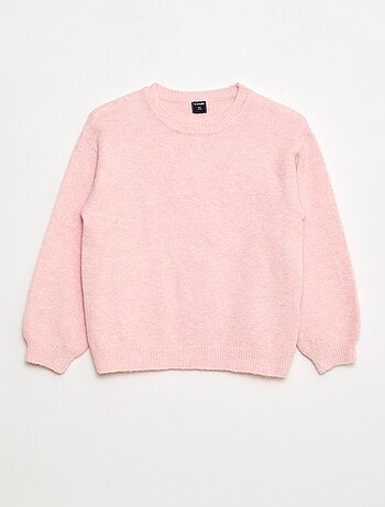 Pull en maille uni à col rond