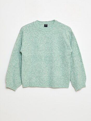 Pull en maille uni à col rond