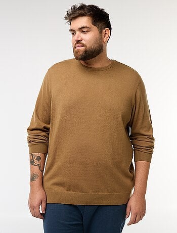 Pull en maille uni col rond