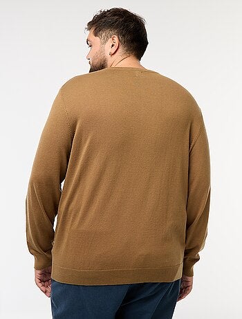 Pull en maille uni col rond