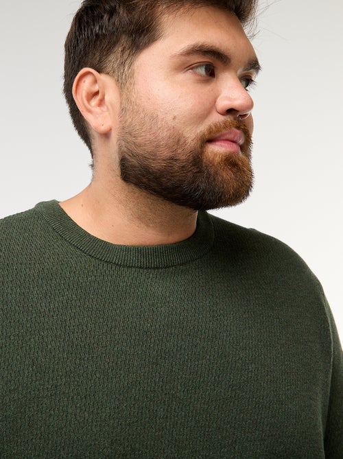 Pull en maille uni - Kiabi