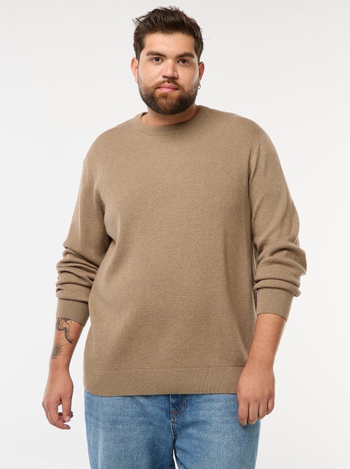 Pull en maille uni - Kiabi