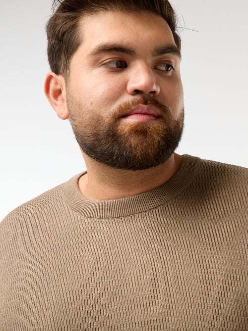 Pull en maille uni - Kiabi