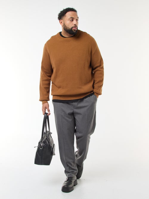 Pull en maille uni - Kiabi