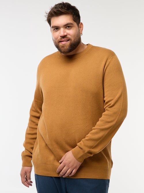 Pull en maille uni - Kiabi