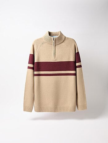 Pull en maille zippé, MO Fashion