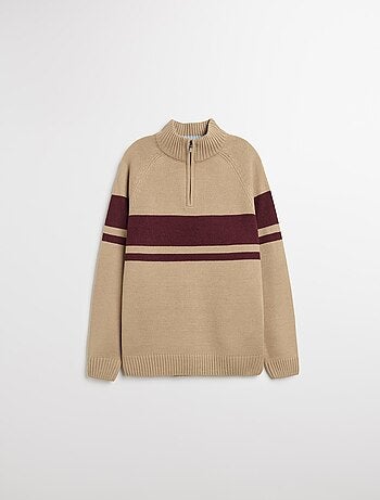 Pull en maille zippé, MO Fashion