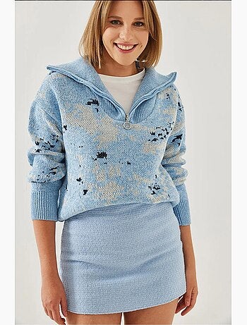 Pull en maille zippée lucci