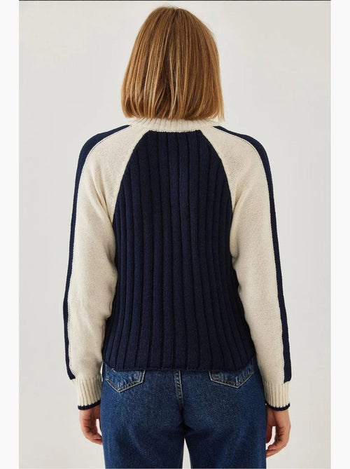 Pull en maille zippée lucci - Kiabi