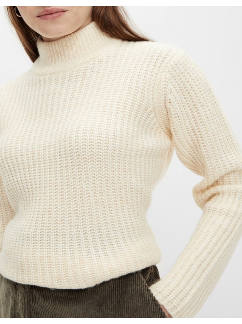 Pull en mailles Pieces Blanc - Kiabi