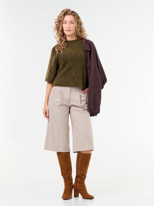 Pull en mohair manches courtes / emmanchure basse - Kiabi Pull en mohair manches courtes / emmanchure basse - Kiabi