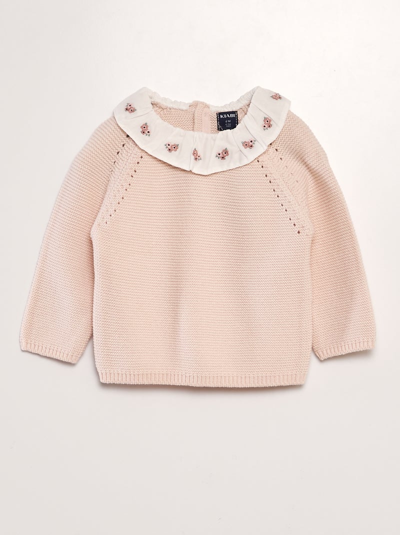 Pull en point mousse Rose - Kiabi