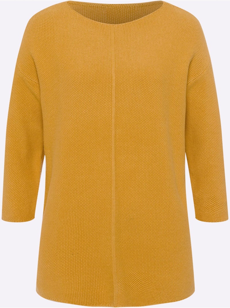 Pull En Tricot - Taille Standard - Helline Ocre - Kiabi