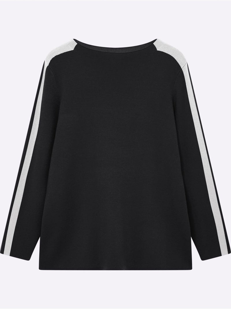 Pull en tricot - taille standard - sheego Noir Beige - Kiabi