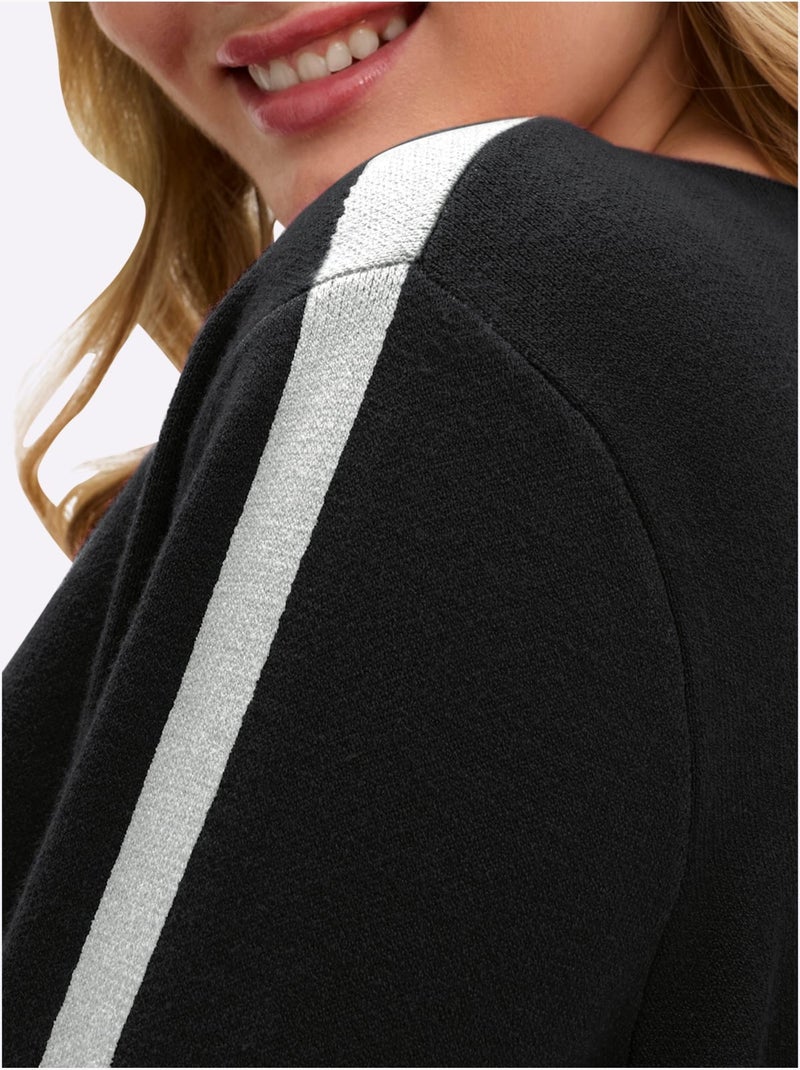 Pull en tricot - taille standard - sheego Noir Beige - Kiabi