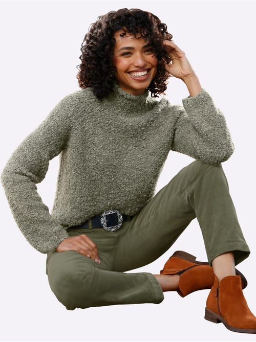 Pull en tricot 15% laine - taille standard - helline - Kiabi Pull en tricot 15% laine - taille standard - helline - Kiabi