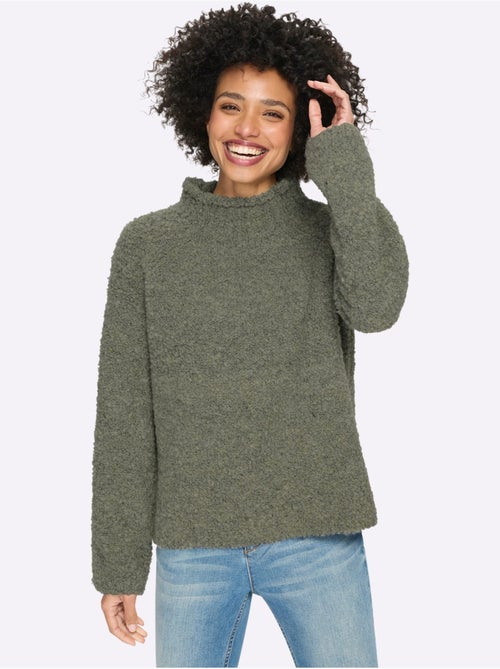Pull en tricot 15% laine - taille standard - helline - Kiabi Pull en tricot 15% laine - taille standard - helline - Kiabi