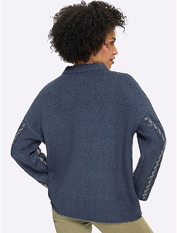 Pull en tricot 18% laine - taille standard - helline