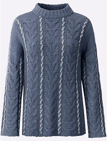 Pull en tricot 18% laine - taille standard - helline