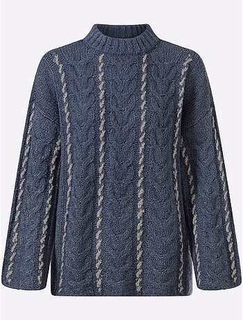 Pull en tricot 18% laine - taille standard - helline