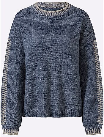 Pull en tricot 18% laine - taille standard - helline