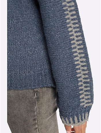 Pull en tricot 18% laine - taille standard - helline
