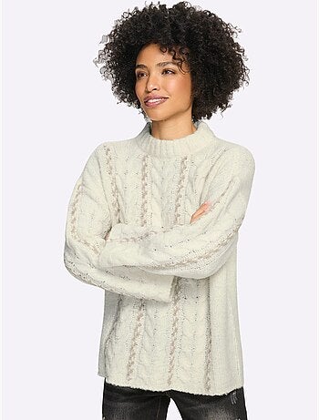 Pull en tricot 18% laine - taille standard - helline