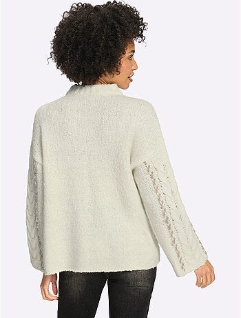 Pull en tricot 18% laine - taille standard - helline