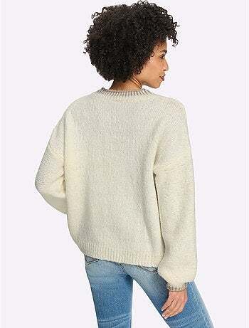 Pull en tricot 18% laine - taille standard - helline