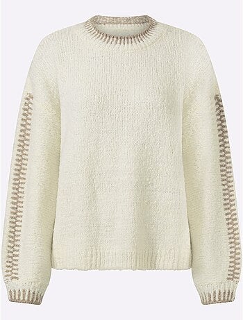 Pull en tricot 18% laine - taille standard - helline