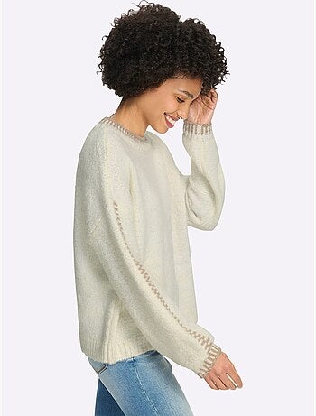 Pull en tricot 18% laine - taille standard - helline