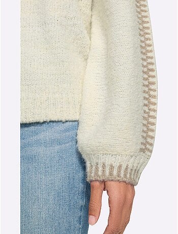 Pull en tricot 18% laine - taille standard - helline