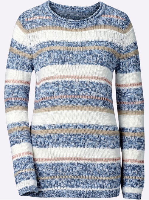 Pull en tricot 54% coton - taille standard - witt - Kiabi Pull en tricot 54% coton - taille standard - witt - Kiabi