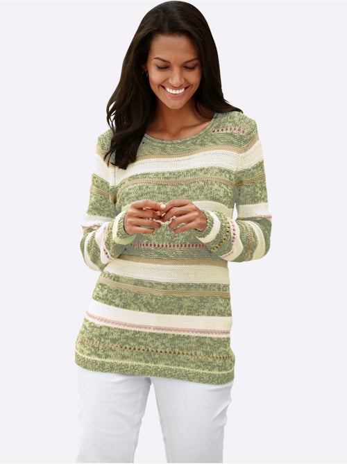Pull en tricot 54% coton - taille standard - witt - Kiabi Pull en tricot 54% coton - taille standard - witt - Kiabi