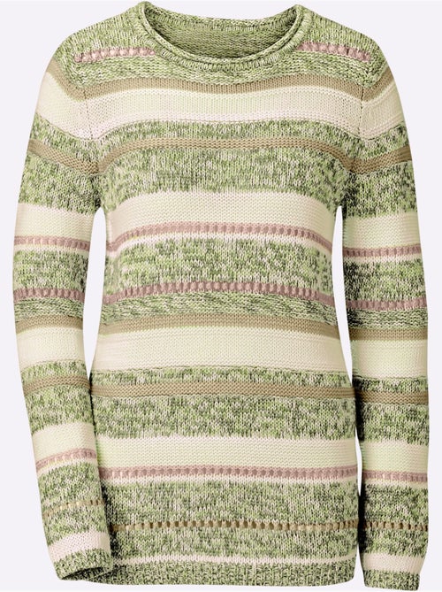 Pull en tricot 54% coton - taille standard - witt - Kiabi Pull en tricot 54% coton - taille standard - witt - Kiabi