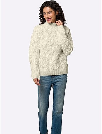 Pull En Tricot 6% Laine - Taille Standard - Helline