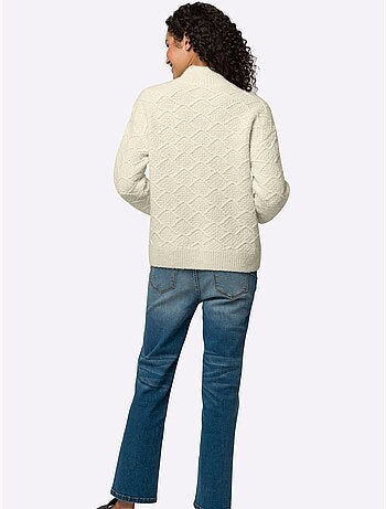 Pull En Tricot 6% Laine - Taille Standard - Helline