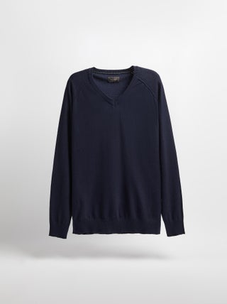Pull en tricot à col en V
