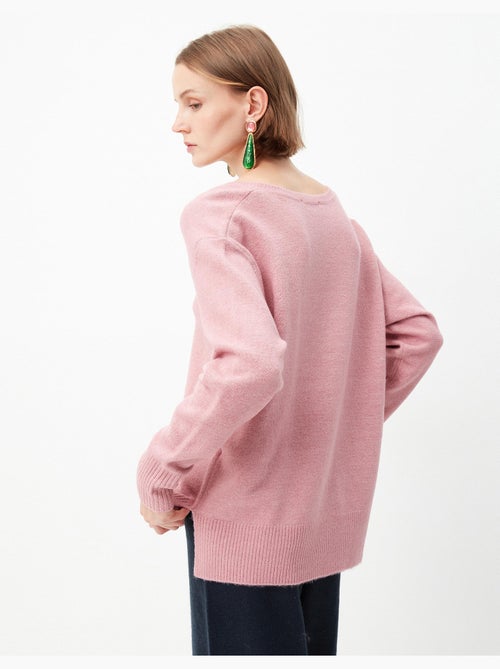 Pull en tricot à col en V - Kiabi