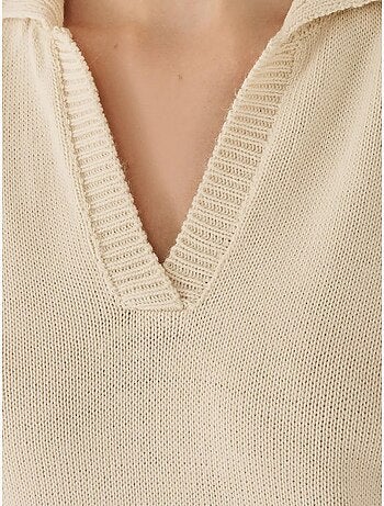 Pull en tricot à col polo