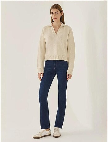 Pull en tricot à col polo