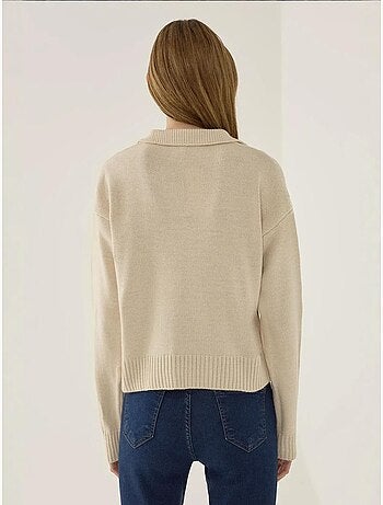 Pull en tricot à col polo