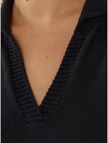 Pull en tricot à col polo