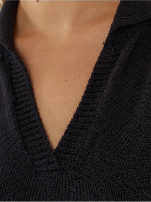 Pull en tricot à col polo - Kiabi Pull en tricot à col polo - Kiabi