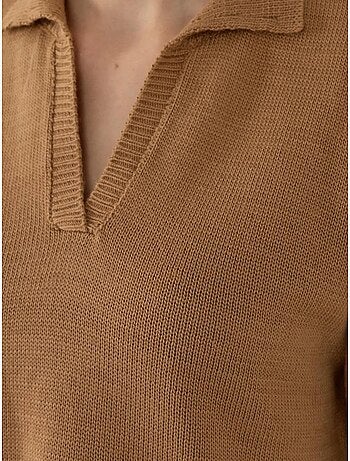 Pull en tricot à col polo